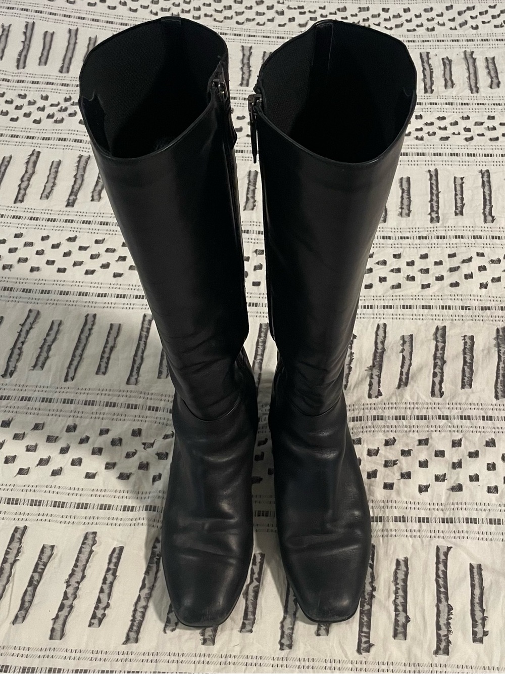 Aquatalia Black Tall Leather Riding Boots - Picture 3 of 5